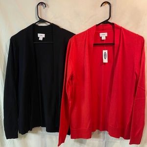 2 for 1! NWT Red and Black cardigans